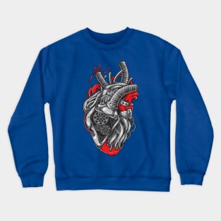 heart anatomy machine Crewneck Sweatshirt